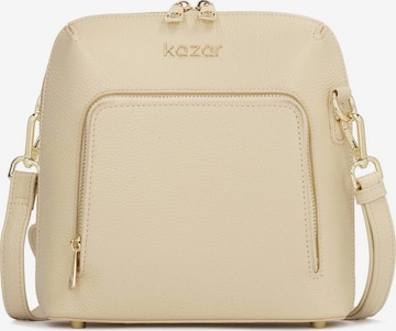 Kazar Crossbody Bag in Beige: front