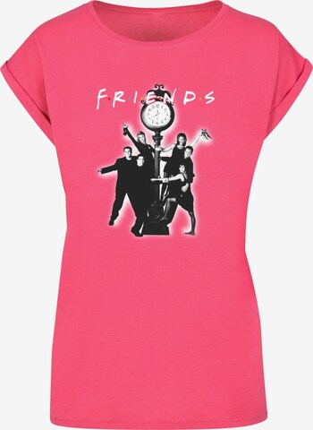 Maglietta 'Friends - Clock Mono Photo' di ABSOLUTE CULT in rosa: frontale
