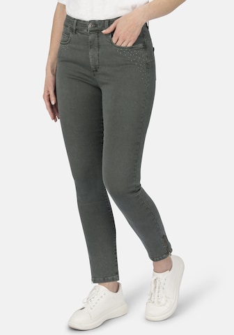 STOOKER WOMEN Skinny Jeans ' Rio' in Grün: Vorderseite