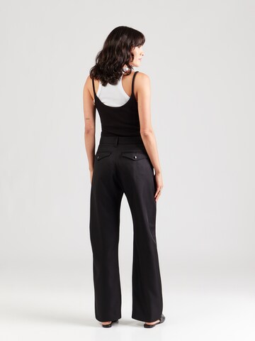 G-STAR Loosefit Bandplooibroek 'Bowey' in Zwart