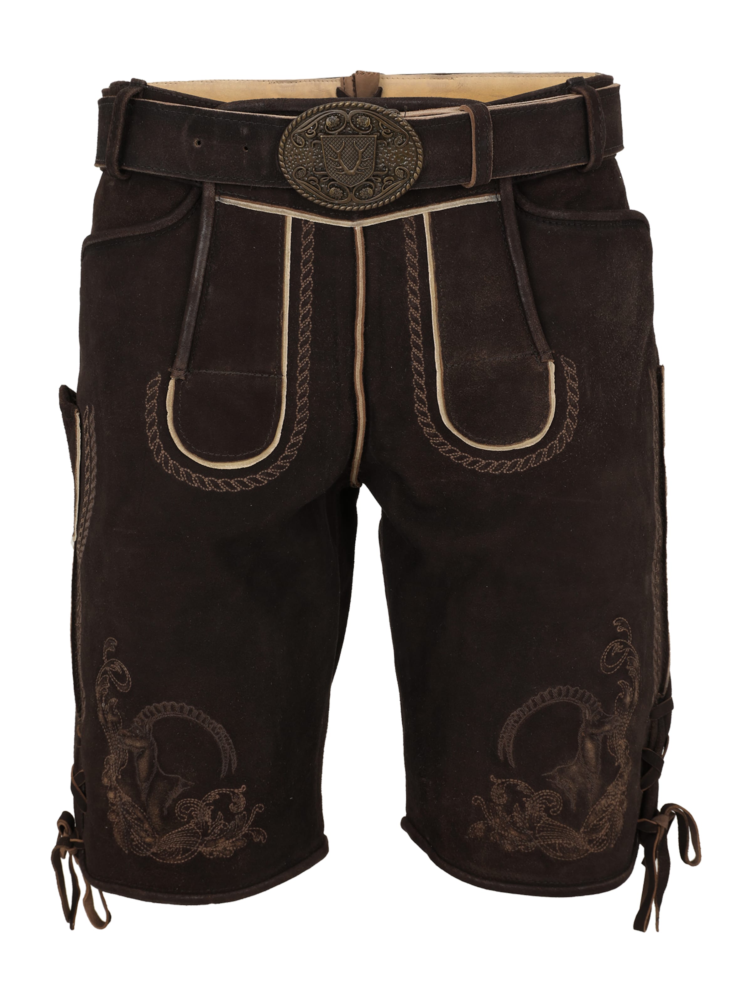 Krüger Buam - regular Pantalón tradicional 'Balian' en marrón: frente