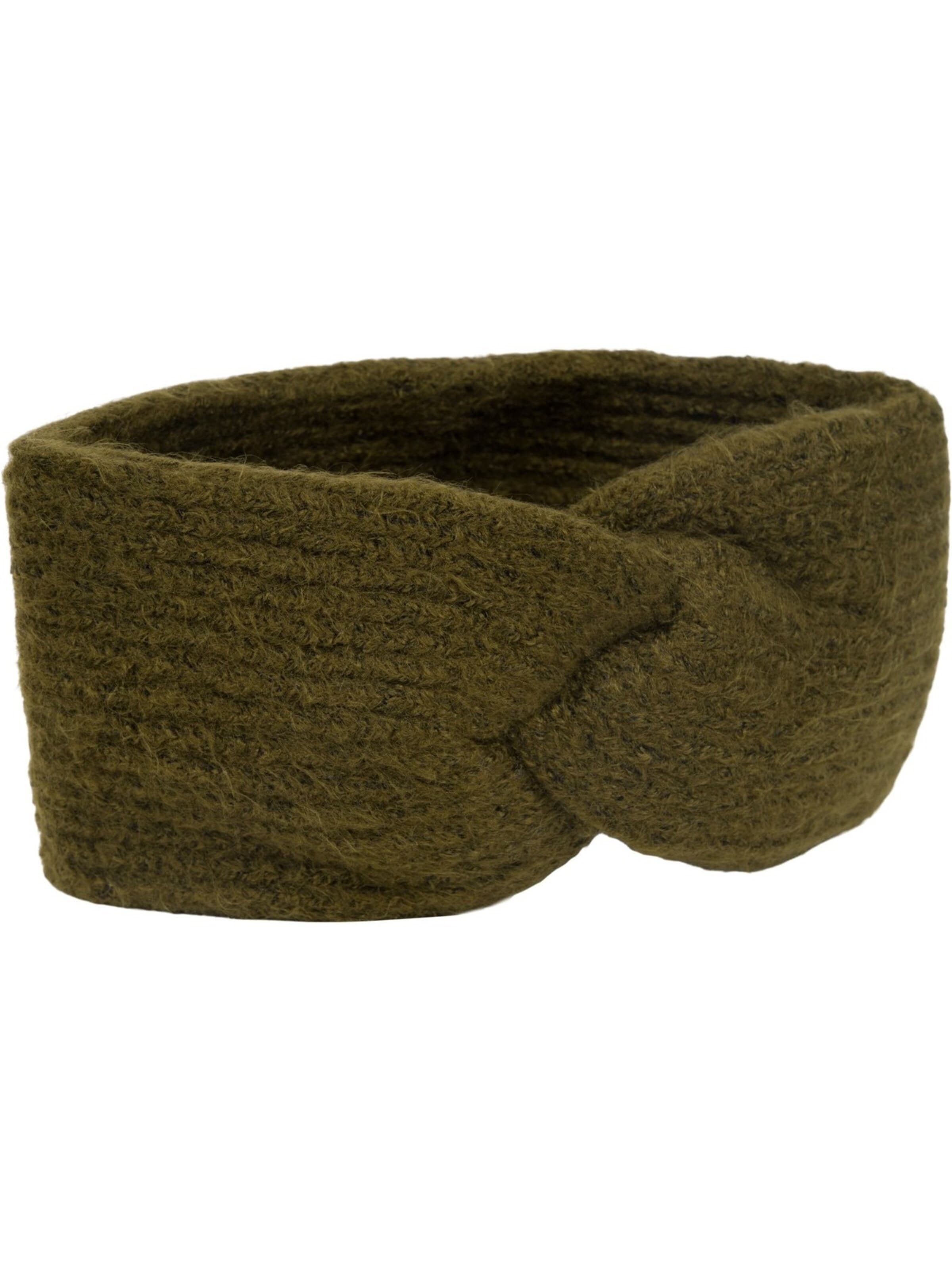 styleBREAKER Headband 'Strick Stirnband Rippenmuster Twist Knoten' in Green