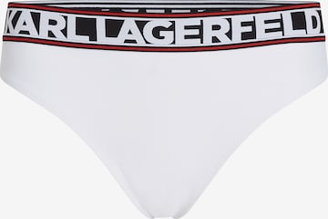 Karl Lagerfeld - Braga de bikini en blanco: frente