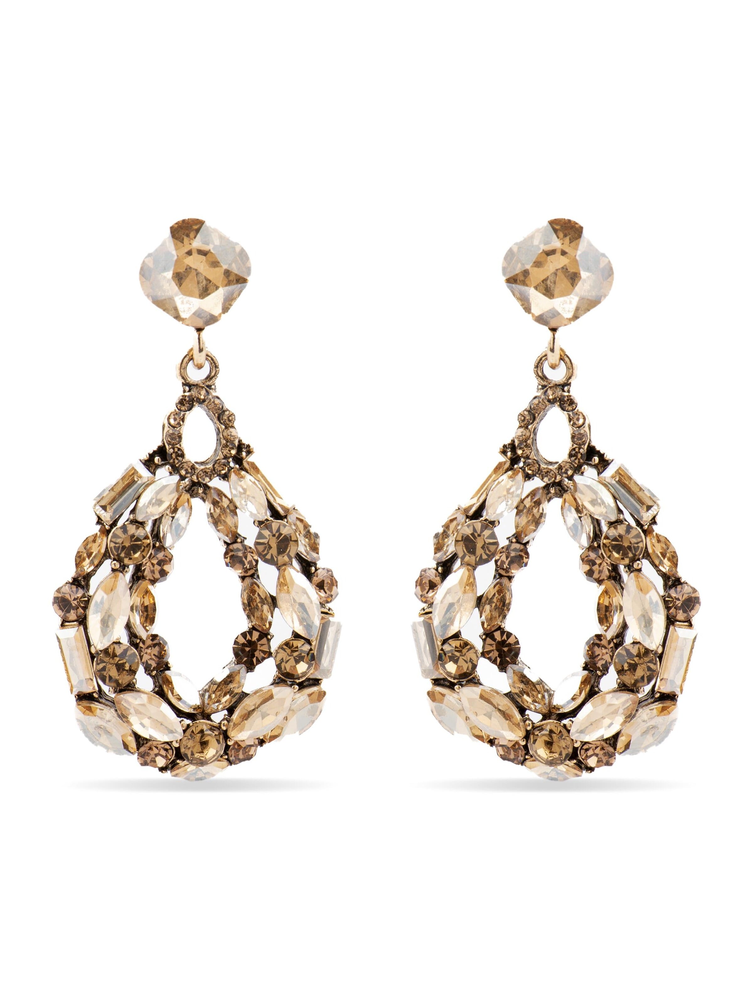 Luxenter Earrings 'Liodas' in Brown: front
