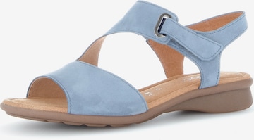 GABOR T-Bar Sandals in Blue: front