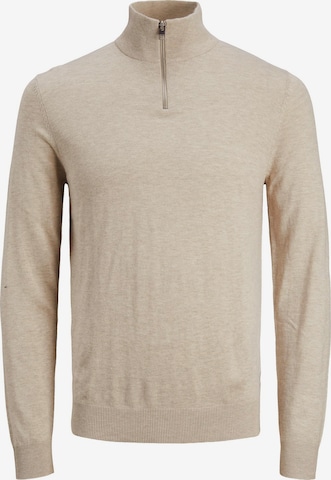 JACK & JONES Pullover 'Emil Knit' in Beige: Vorderseite