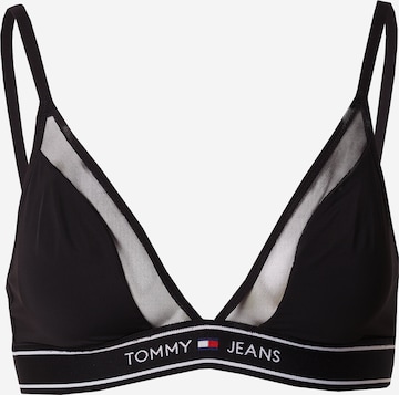 Tommy Jeans Triangel BH in Zwart: voorkant