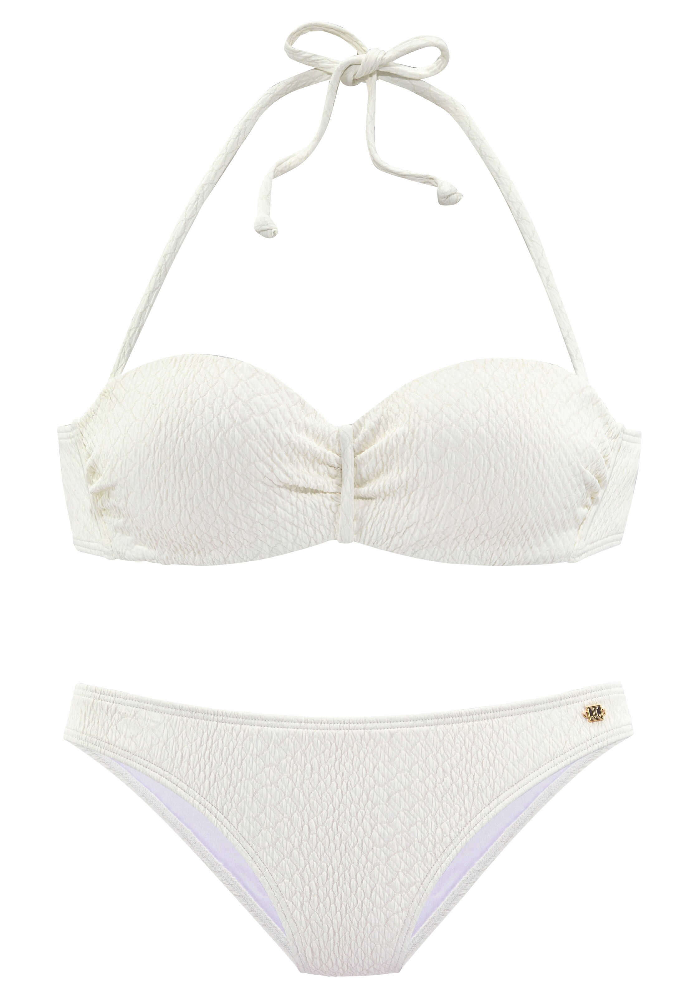 Balconette Costum de baie două piese de la JETTE pe alb: față