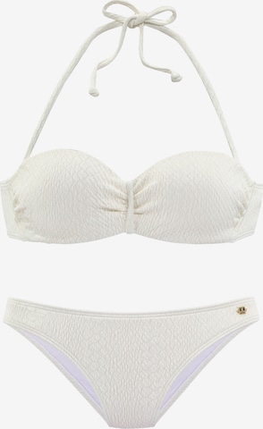 JETTE Balconette Bikini in White: front