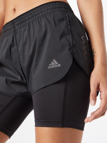 ADIDAS SPORTSWEAR Skinny Sports trousers 'Run Fast' in Black