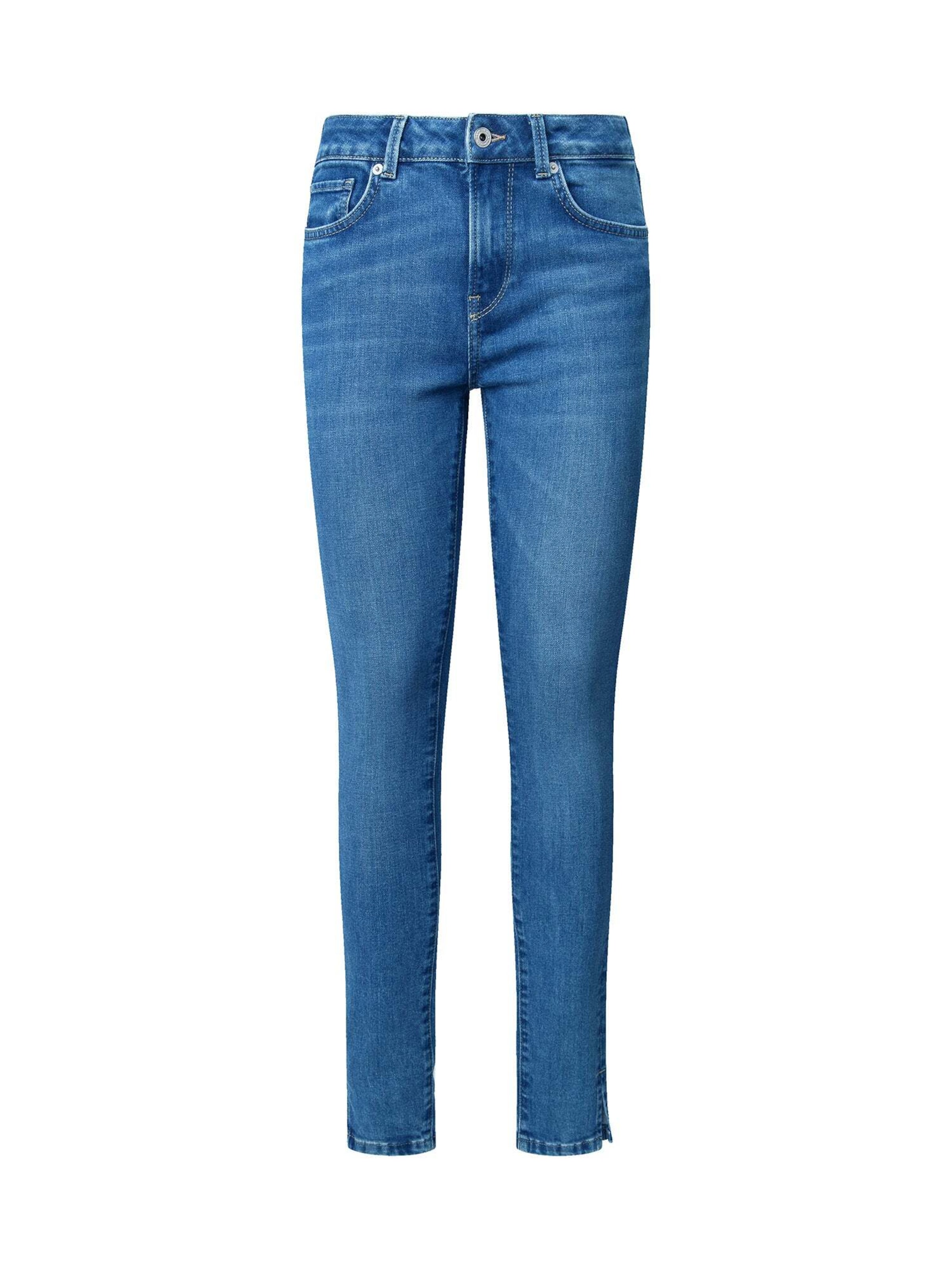 Coupe slim Jeggings Pepe Jeans en bleu : devant