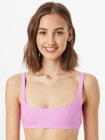 WEEKDAY Bralette Bikini Top 'SAND' in Purple: front