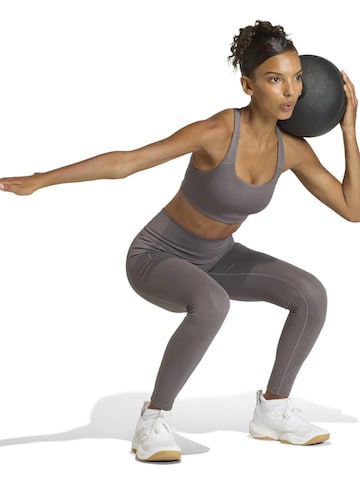 ADIDAS PERFORMANCE Bustier Sport-BH 'Optime' in Grau