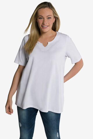 T-shirt Ulla Popken en blanc : devant