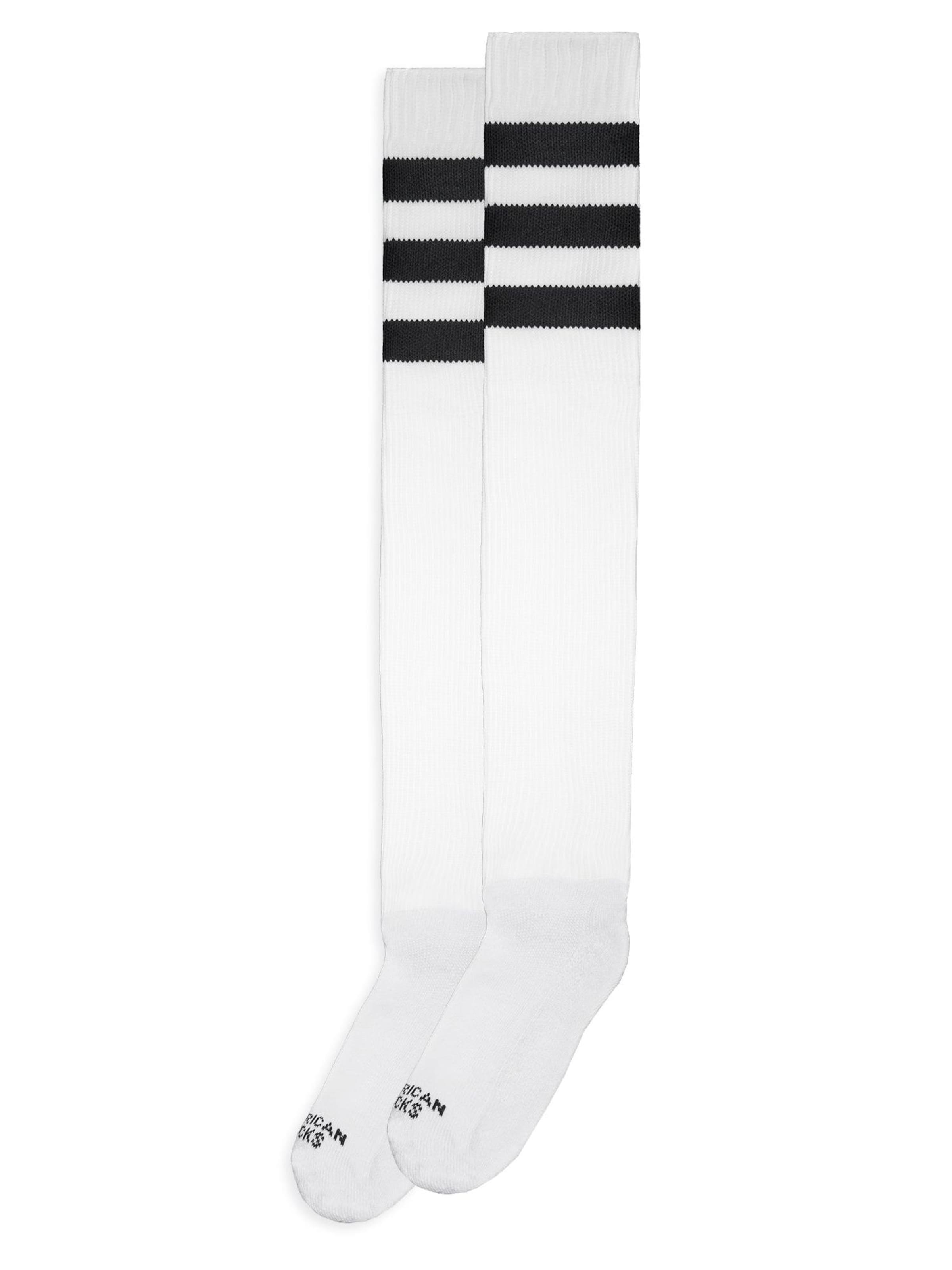 American Socks Over the Knee Socks 'Old School' in White: front
