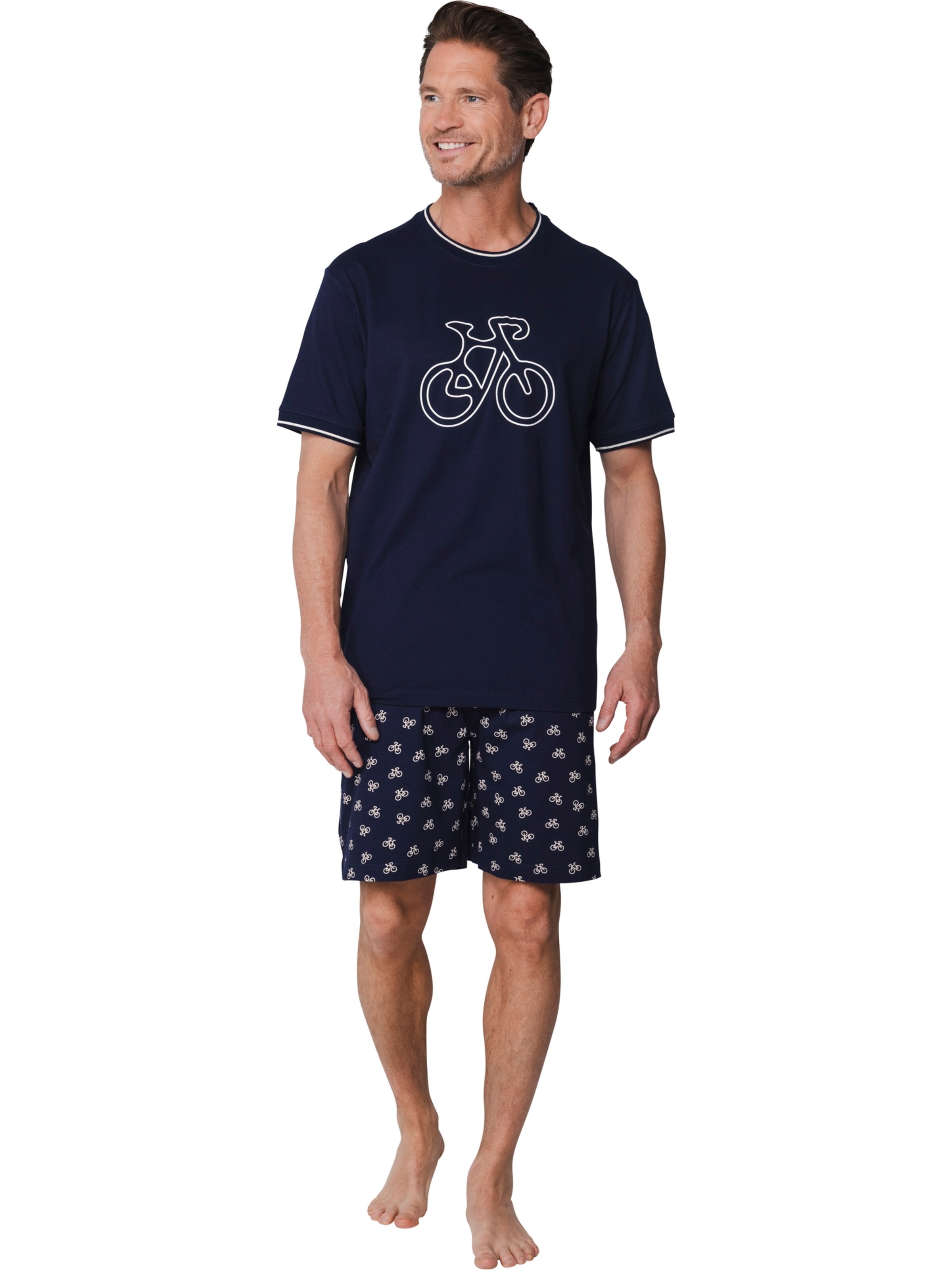 Pyjama court 'Shortama' Pastunette en bleu