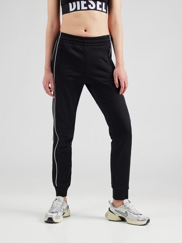 DIESEL Конический (Tapered) Штаны 'P-JAM' в Черный: спереди