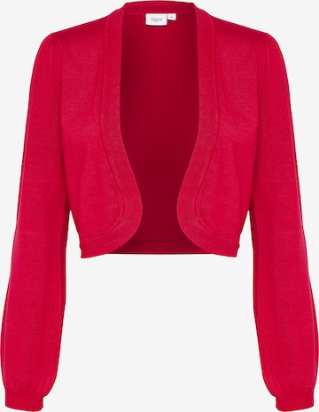 SAINT TROPEZ Knit Cardigan in Red: front