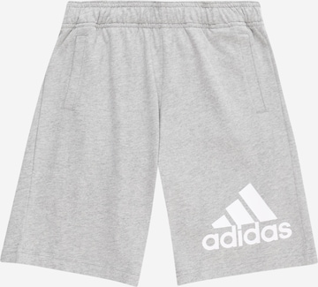 ADIDAS SPORTSWEAR Normální Sportovní kalhoty 'Essentials Big Logo ' – šedá: přední strana