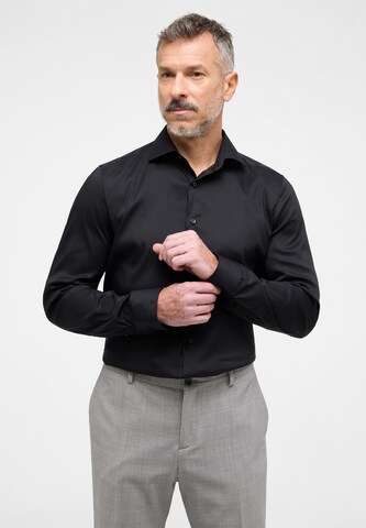 ETERNA Regular fit Business shirt in Black: front