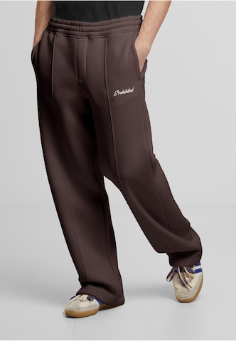 Prohibited Loosefit Broek in Bruin: voorkant