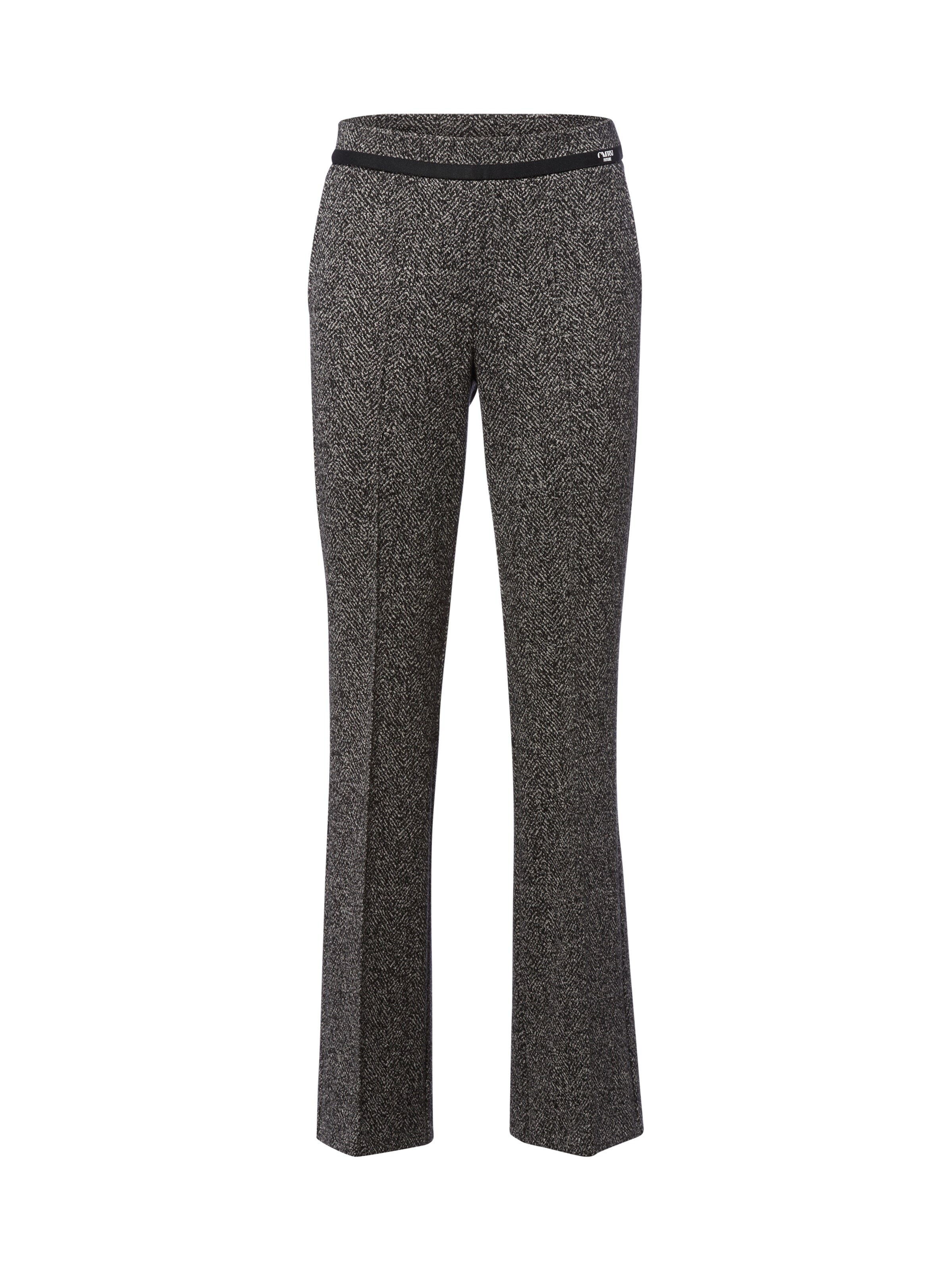 Cambio Regular Pleat-Front Pants 'Francoise' in Black: front