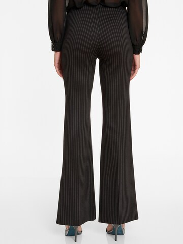 Ana Alcazar Flared Trousers with creases 'Anuri' in Black