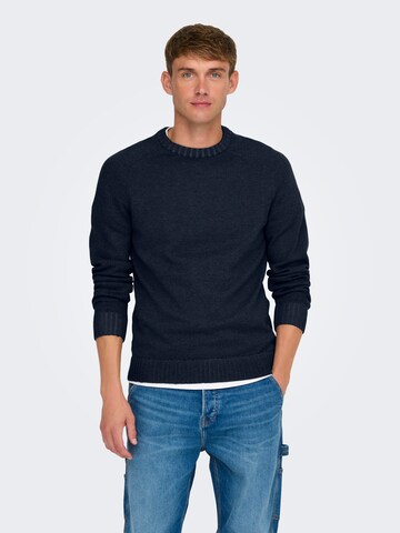 Only & Sons Pulóver - kék: elől