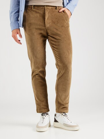 JACK & JONES Tapered Chino Pants 'JPStace' in Brown: front