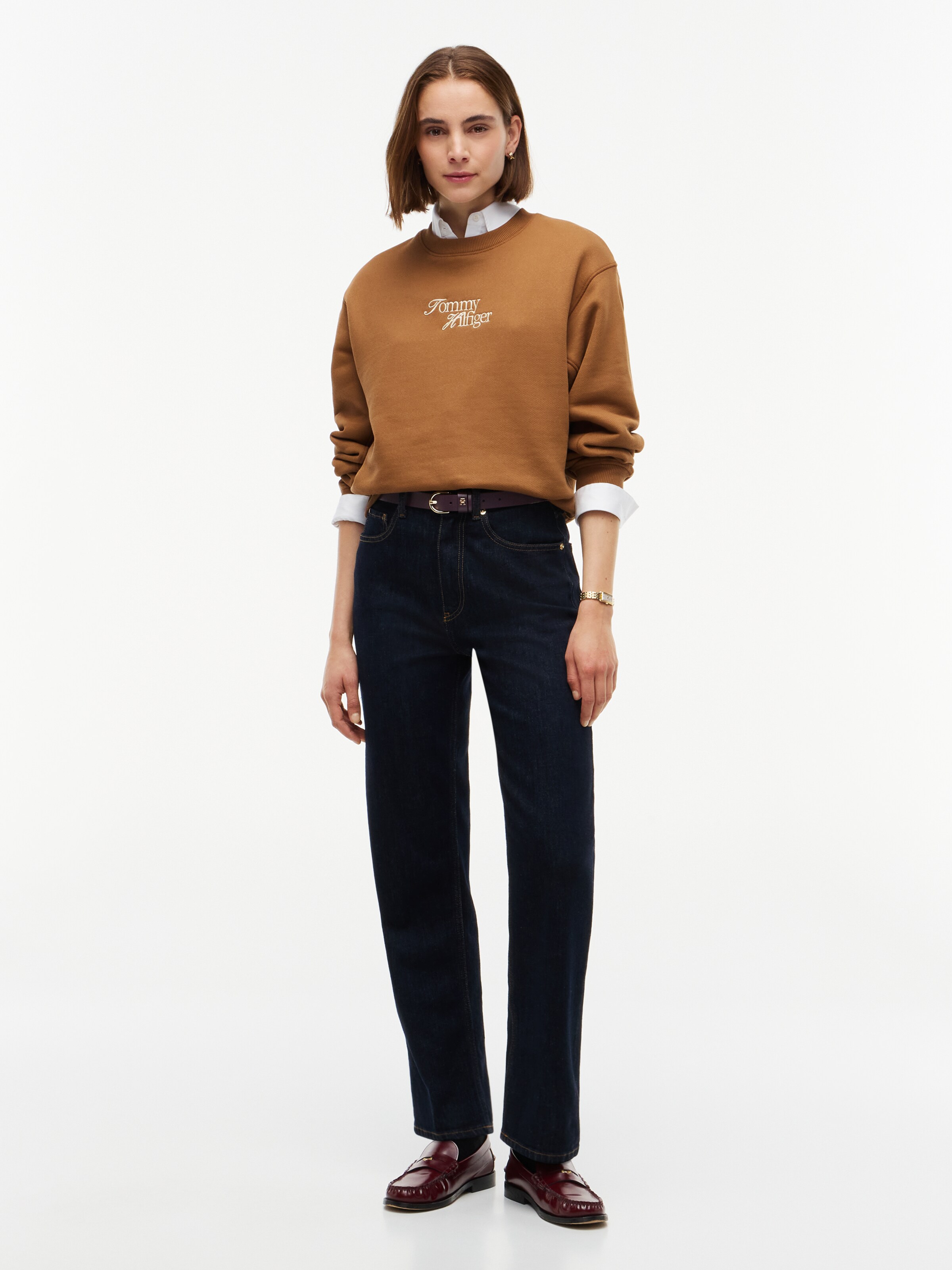 TOMMY HILFIGER Μπλούζα φούτερ σε καφέ