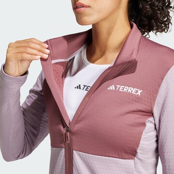 ADIDAS TERREX Athletic fleece jacket in Purple
