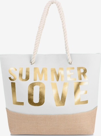 normani Beach Bag in White: front