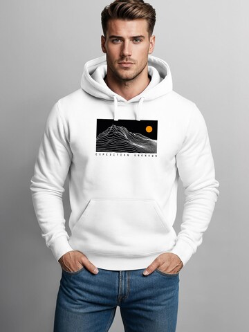 Neverless Sweatshirt 'Expedition Unknown' in Weiß