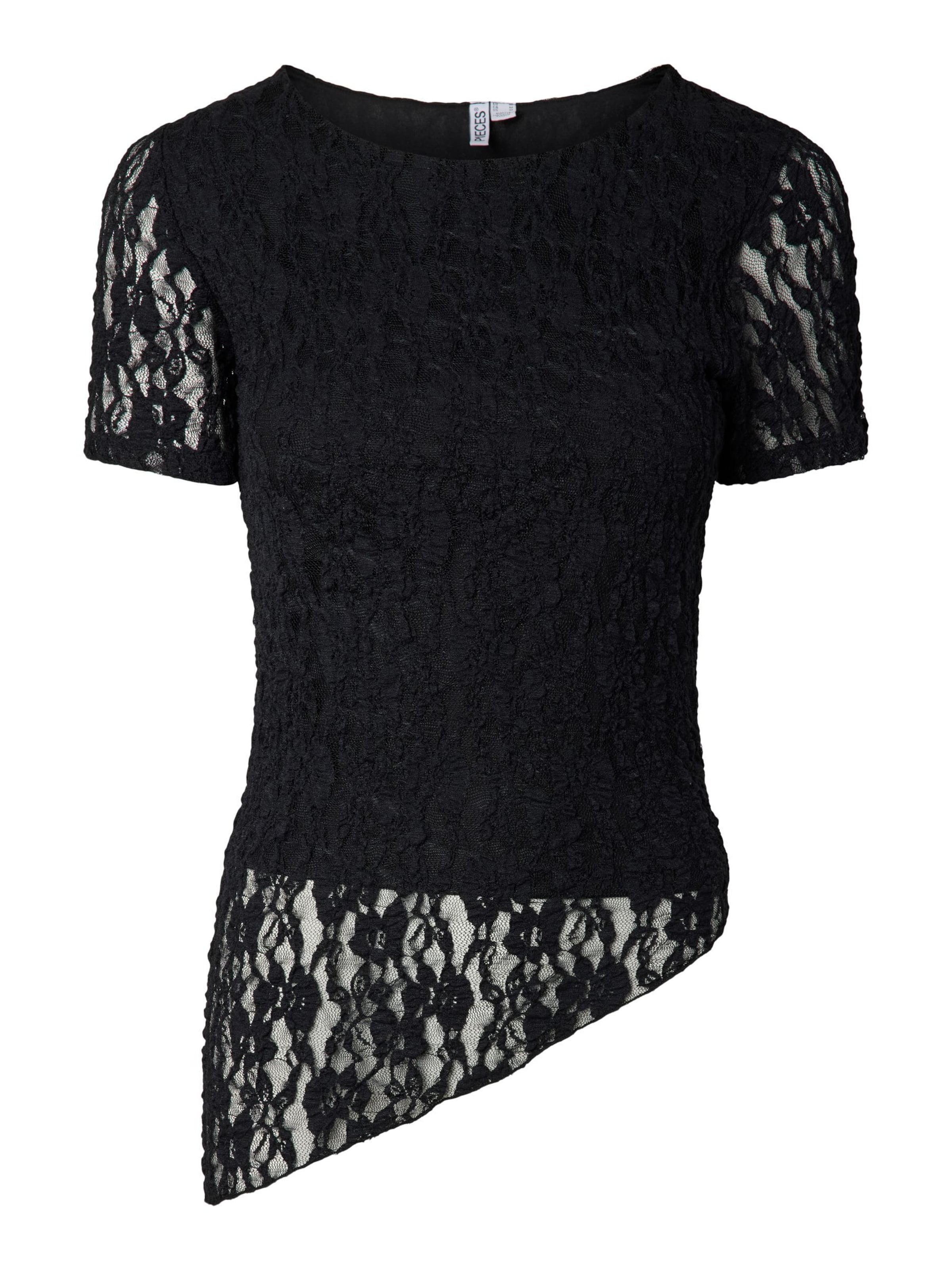PIECES Shirt 'PCAriana' in Zwart: voorkant