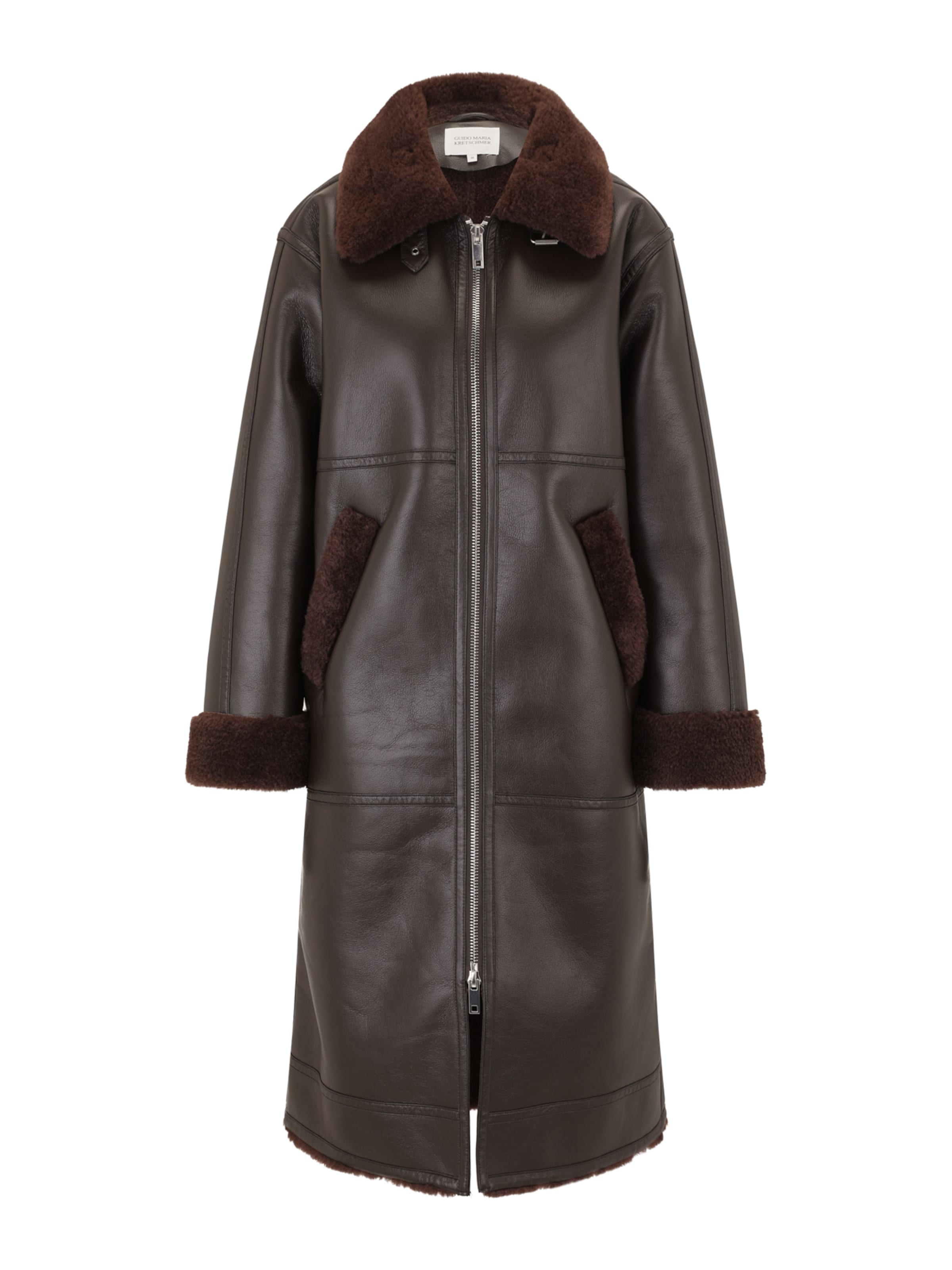 Guido Maria Kretschmer WomenZimski kaput 'Enie' - smeđa boja: prednji dio