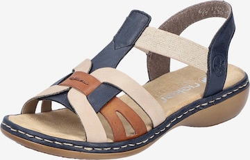 Rieker - Sandalias en azul: frente