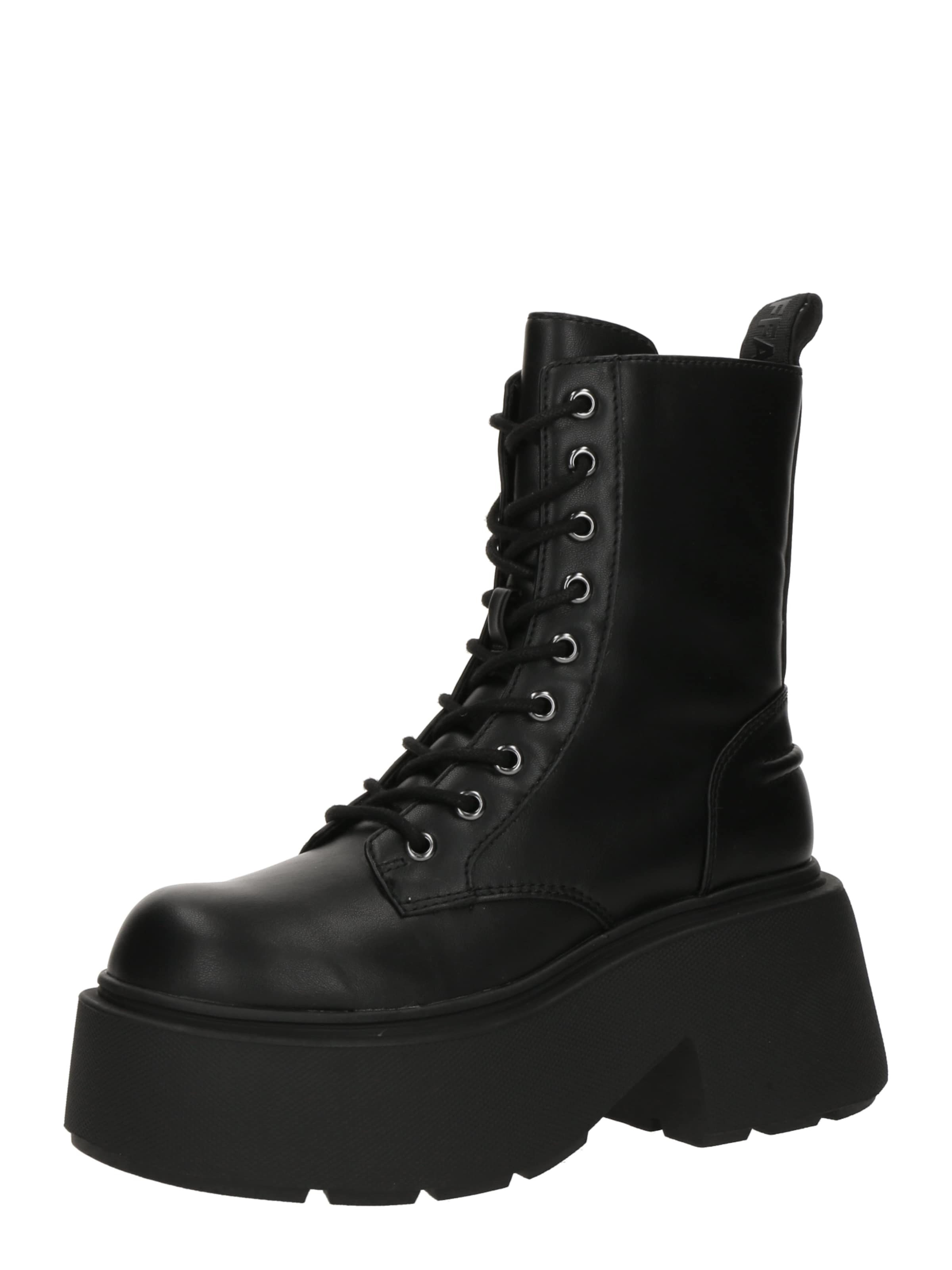 BUFFALO Schnürstiefelette 'Vicious' in Schwarz: Vorderseite