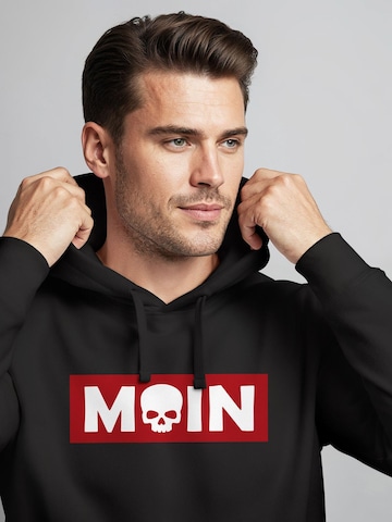 Neverless Sweatshirt 'Moin Skull' in Black