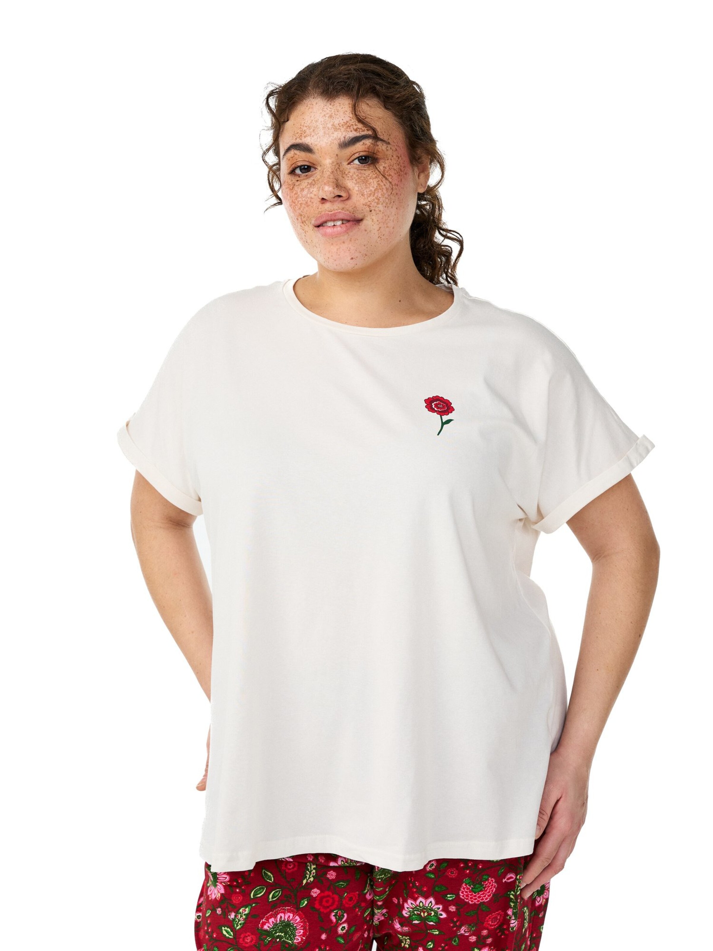 balts Zizzi T-Krekls 'Mdana': no priekšpuses