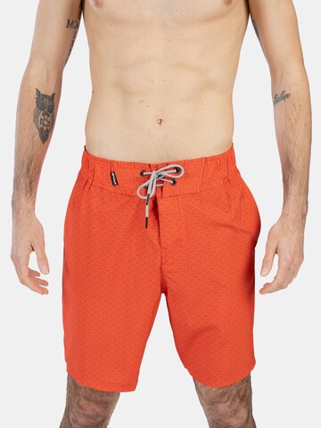 Spyder Athletic Swim Trunks in Orange: front