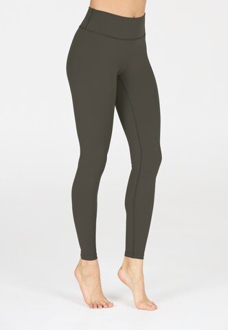 Athlecia Skinny Sportbroek 'Luxe' in Bruin