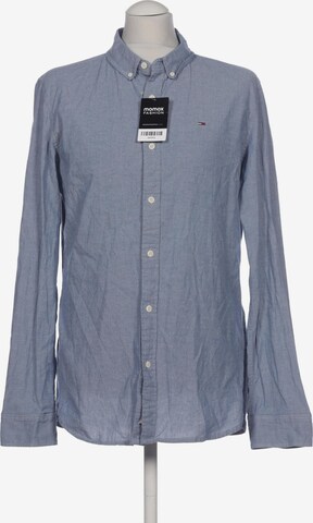 Tommy Jeans Button Up Shirt in M in Blue: front