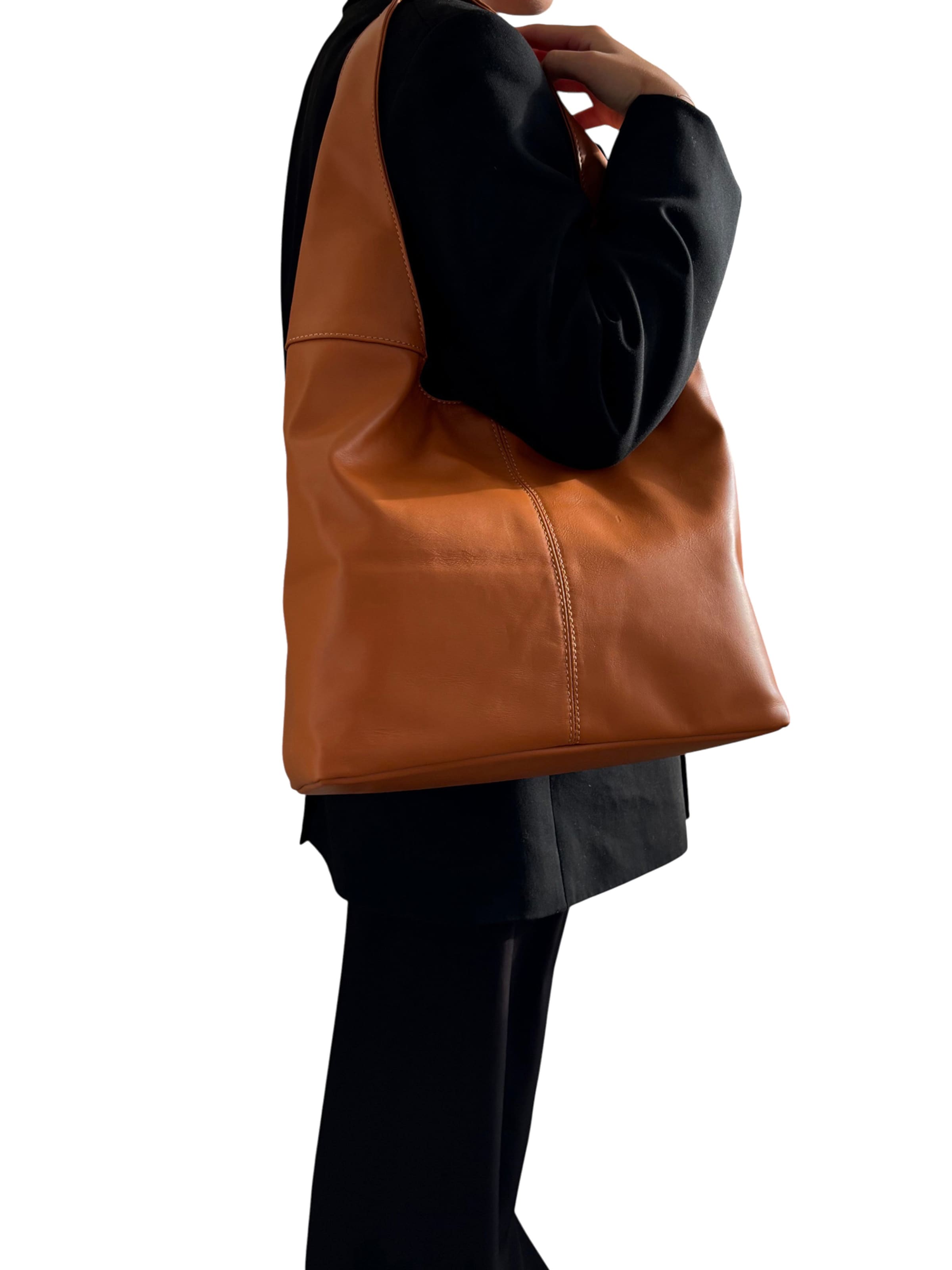 CHICCA BORSE Schoudertas in Bruin: voorkant