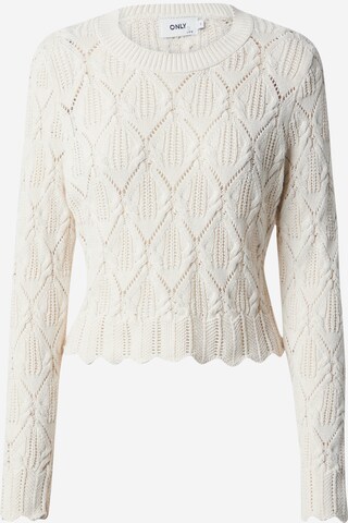 ONLY Sweater 'VIVA LIFE' in Beige: front