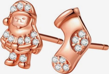 Boucles d'oreilles 'Santa Cheer' Hey Happiness en or : devant