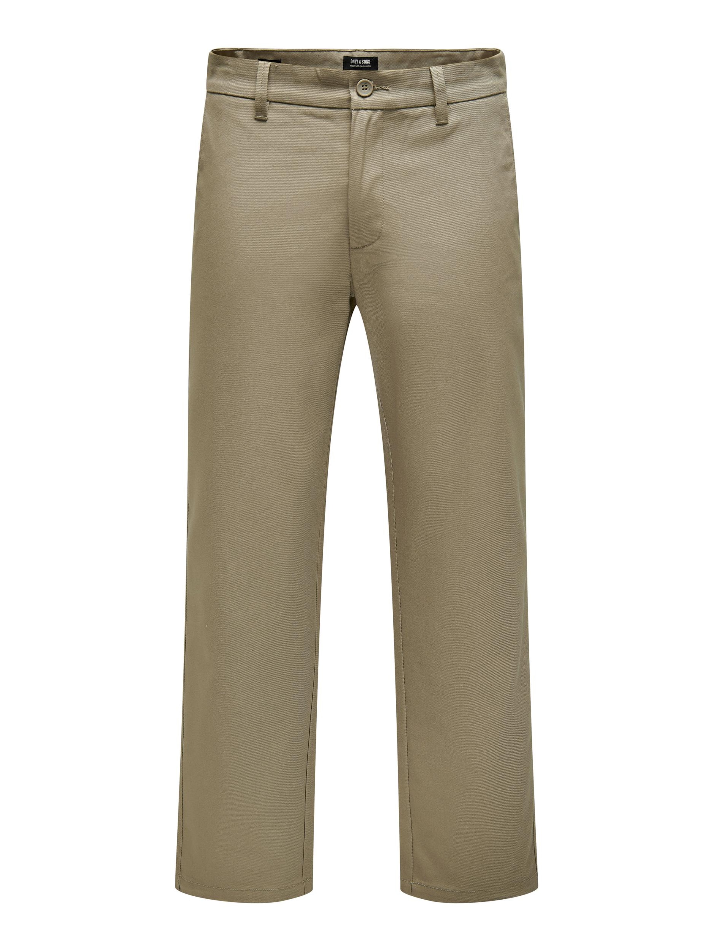 Only & Sons Regular Chino Pants 'Edge' in Beige: front