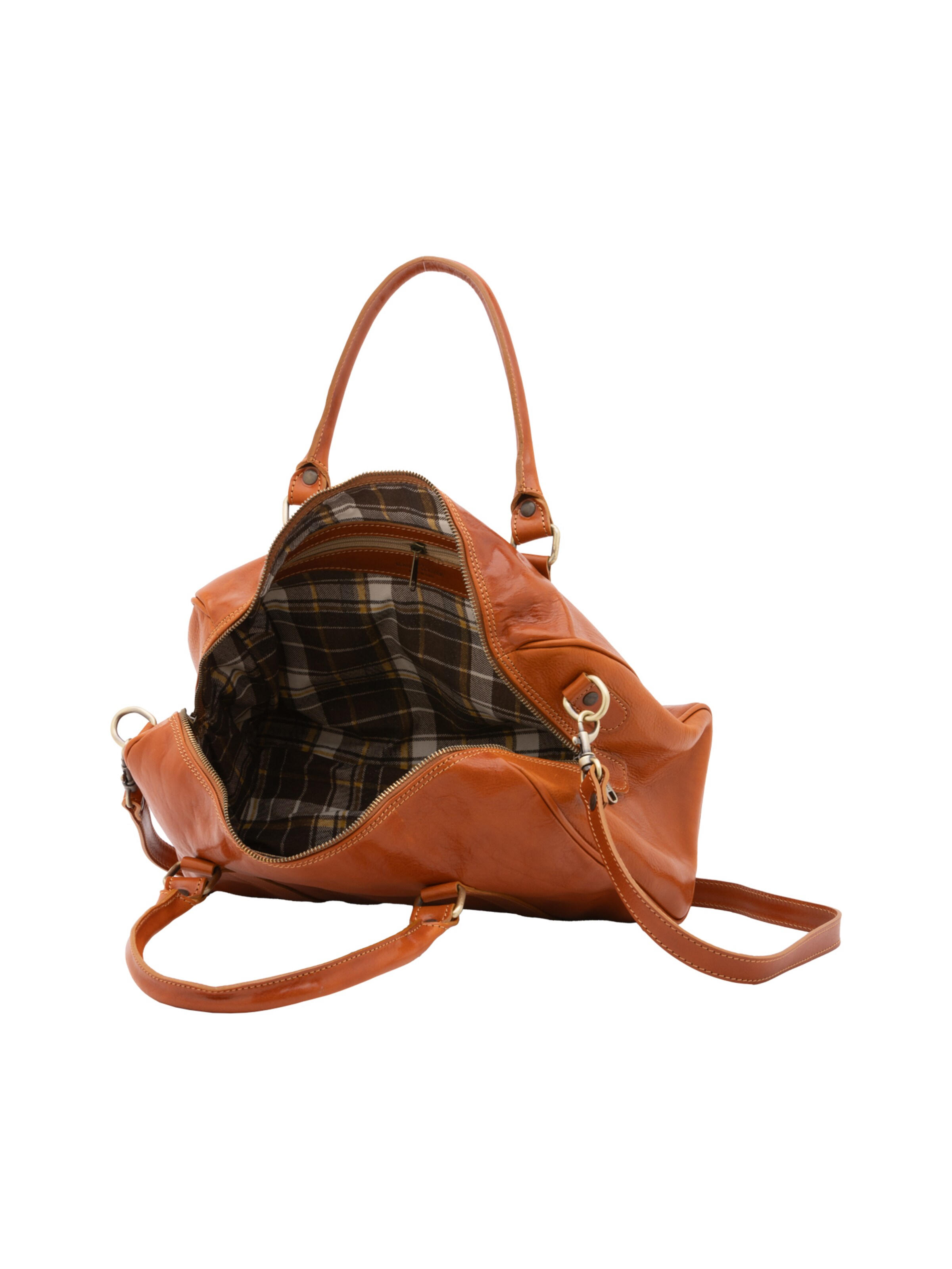 Borsa da viaggio 'Borsa a Bauletto Donna Pelle Vacchetta - Tracolla Rimovibile' di I Fratelli in beige