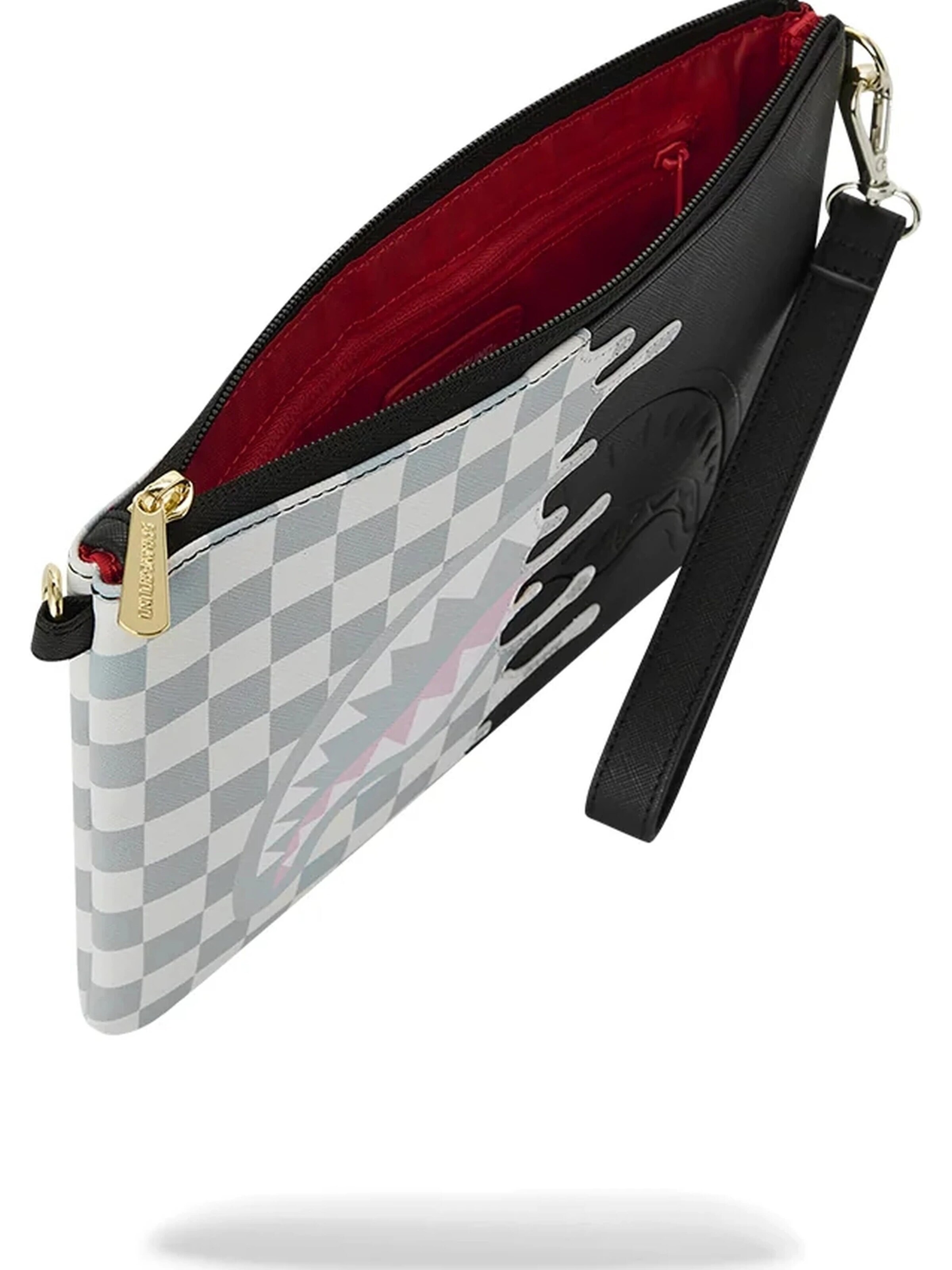 Sprayground - Messenger 'Bolso sprayground cream chack side drip crossover clutch' en blanco