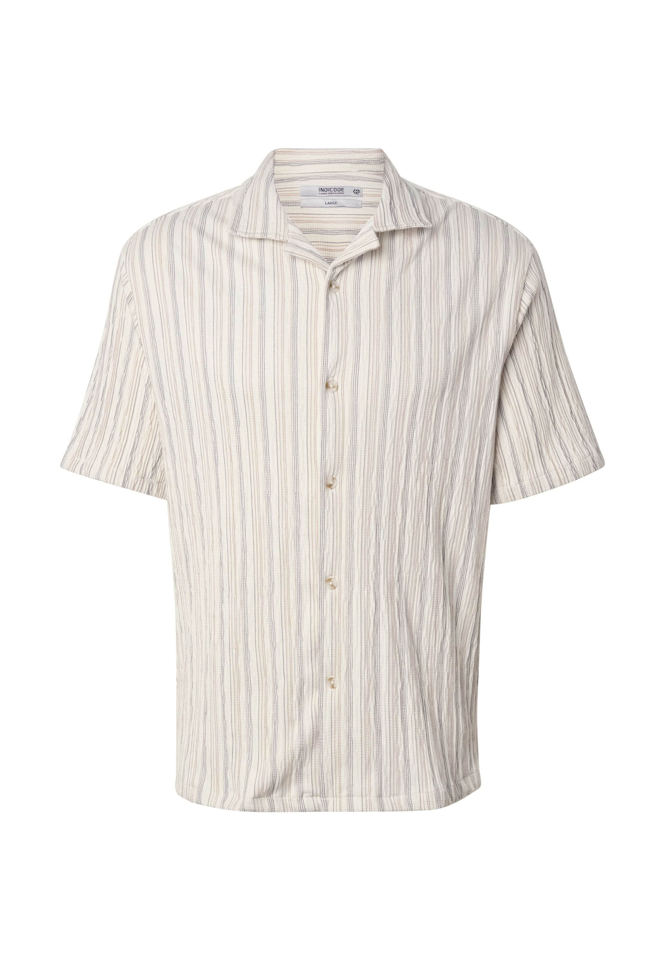Regular fit Camicia di INDICODE JEANS in beige: frontale