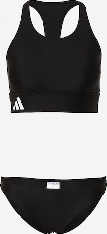 Bustier Bikini de sport 'Branded Beach' ADIDAS PERFORMANCE en noir : devant